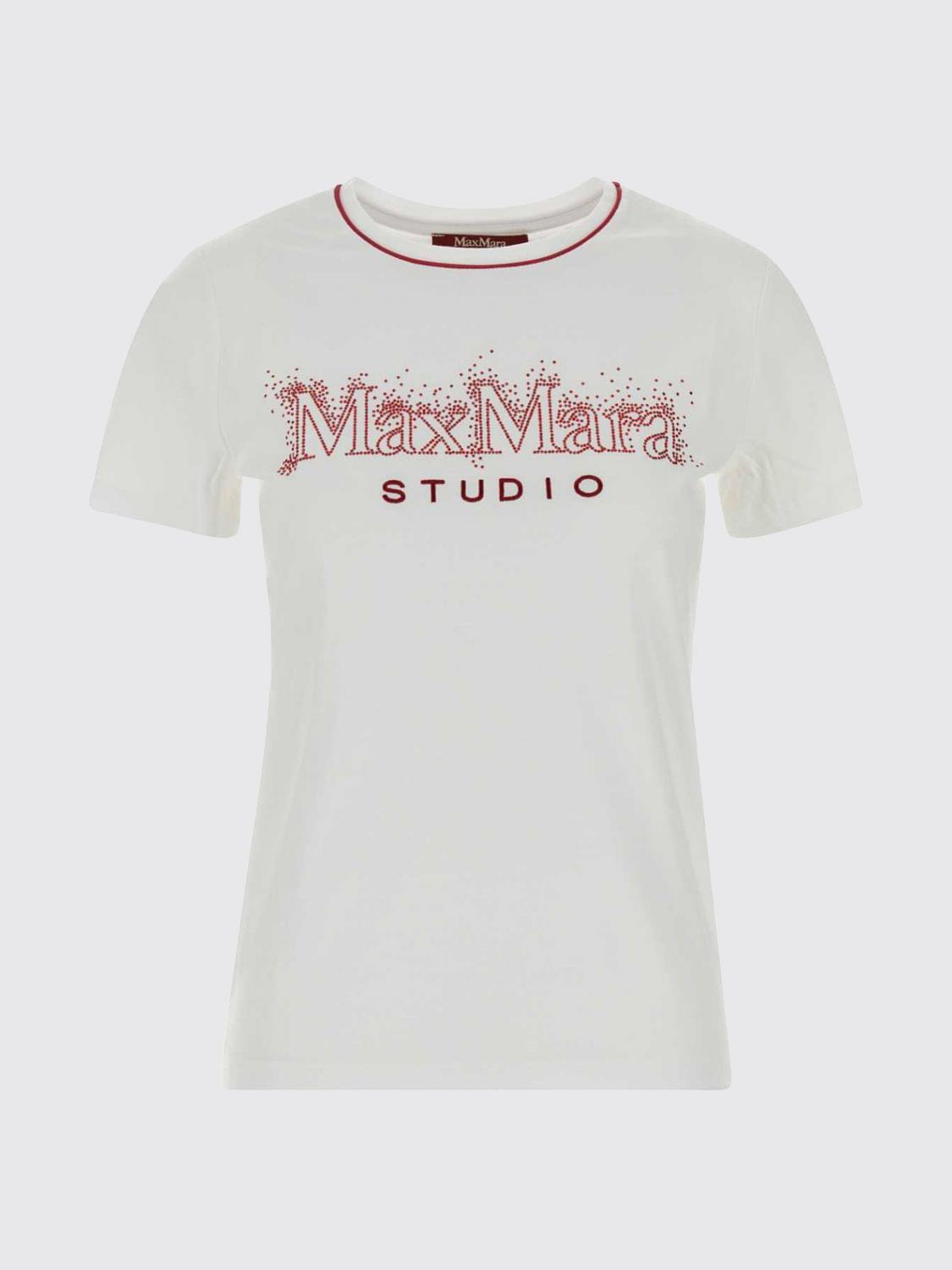 Printed Cotton Crew-Neck T-Shirt Max Mara Studio MAX MARA STUDIO