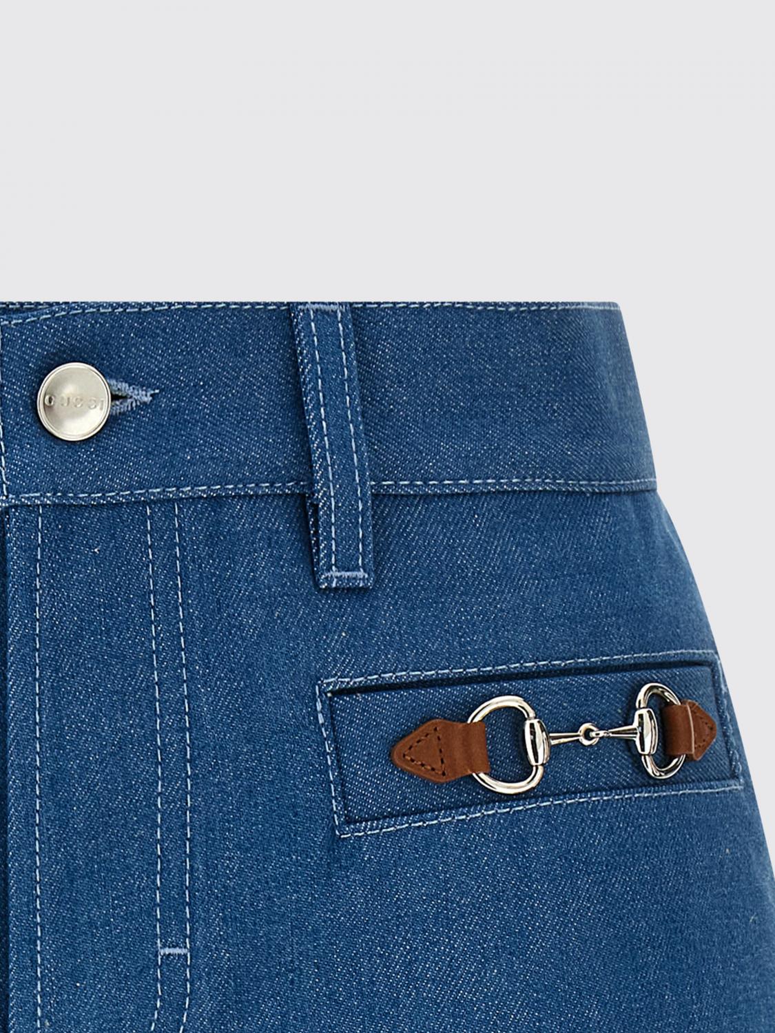 Gucci Shorts Woman Blue GUCCI