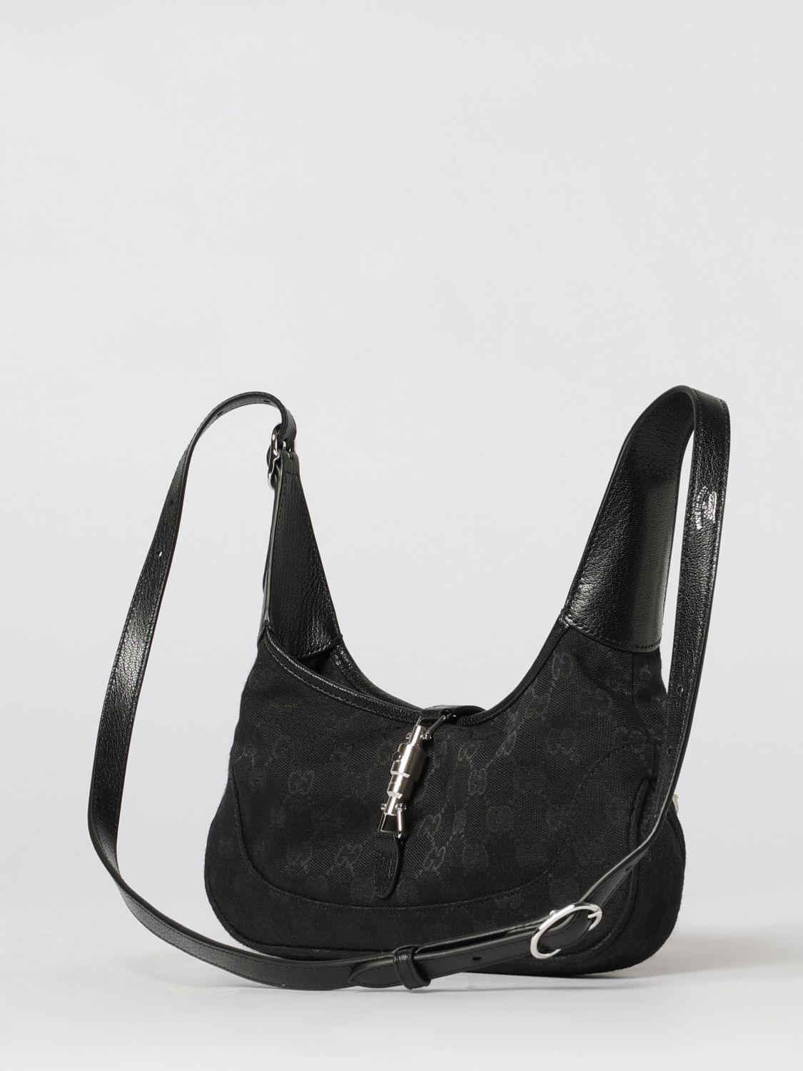 Gucci Women Gucci Jackie Slim Gg Monogram Jacquard Fabric Shoulder Bag GUCCI
