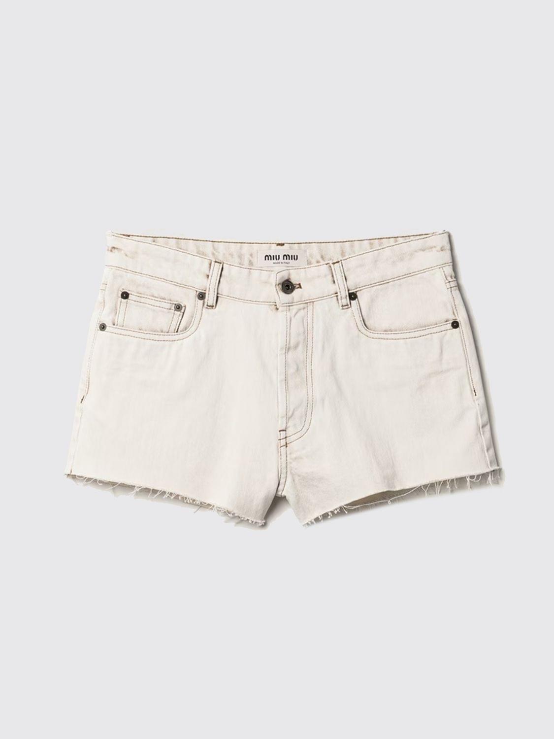Miu Miu Pants Woman White MIU MIU