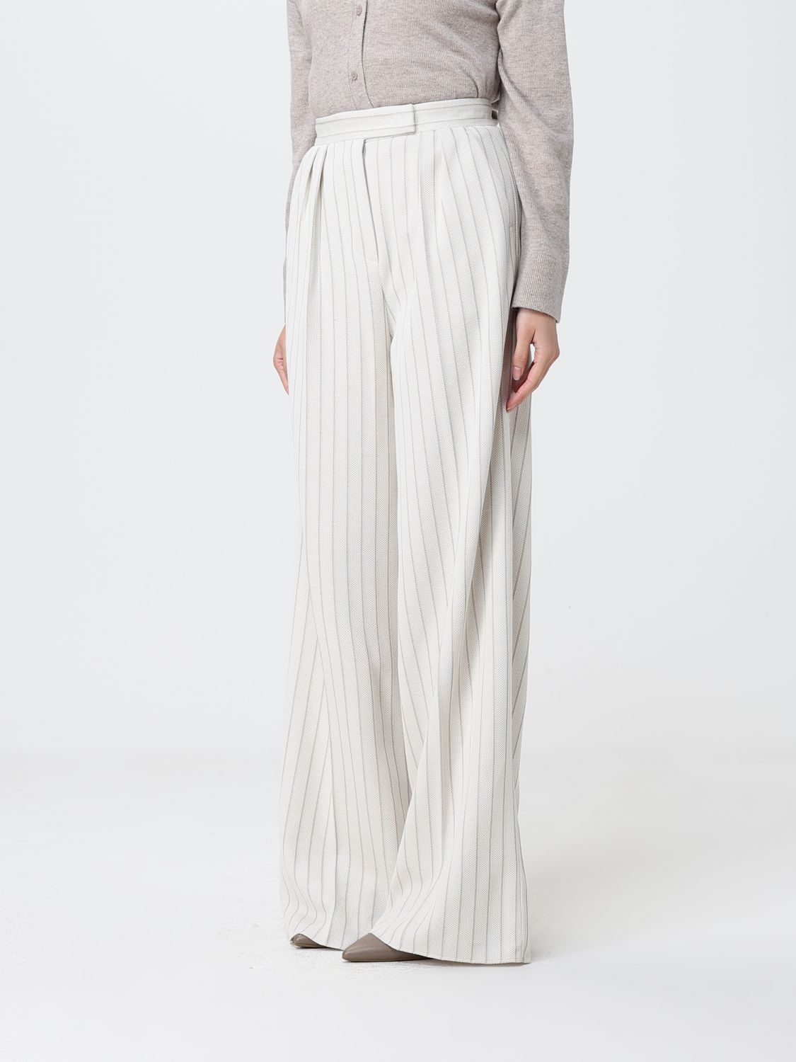 Max Mara Pants Woman White MAX MARA