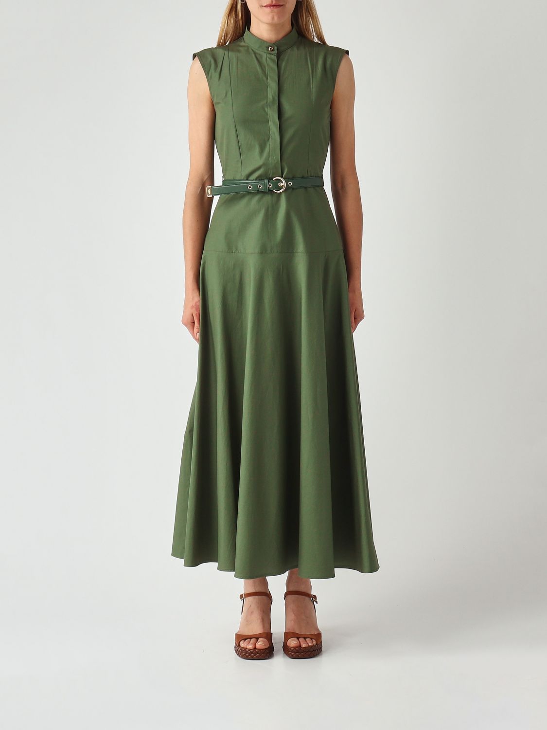 Max Mara Studio Dress Woman Green MAX MARA STUDIO