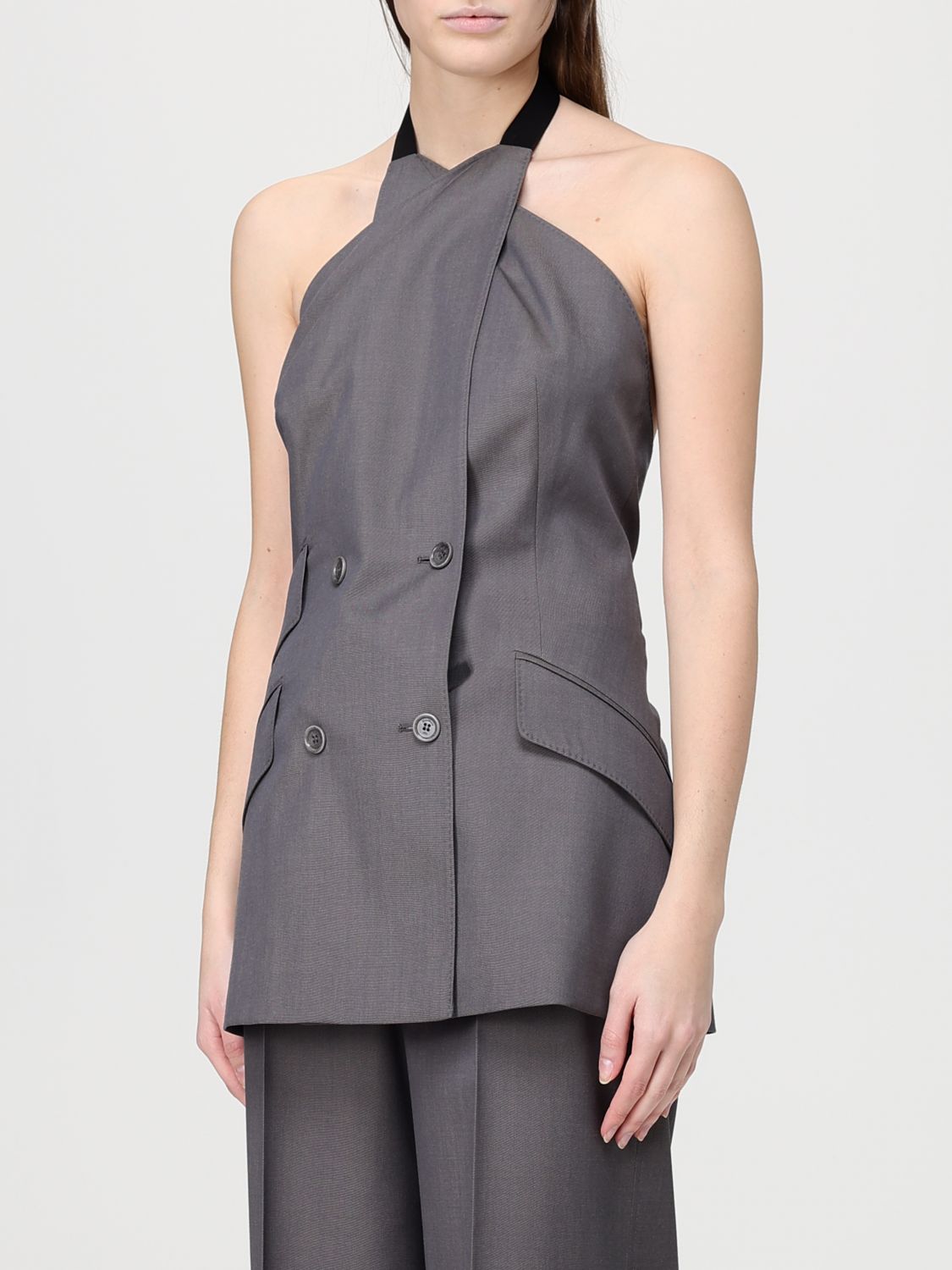Max Mara Top Woman Grey MAX MARA