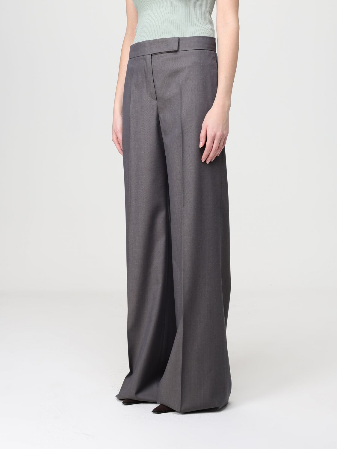 Max Mara Pants Woman Grey MAX MARA