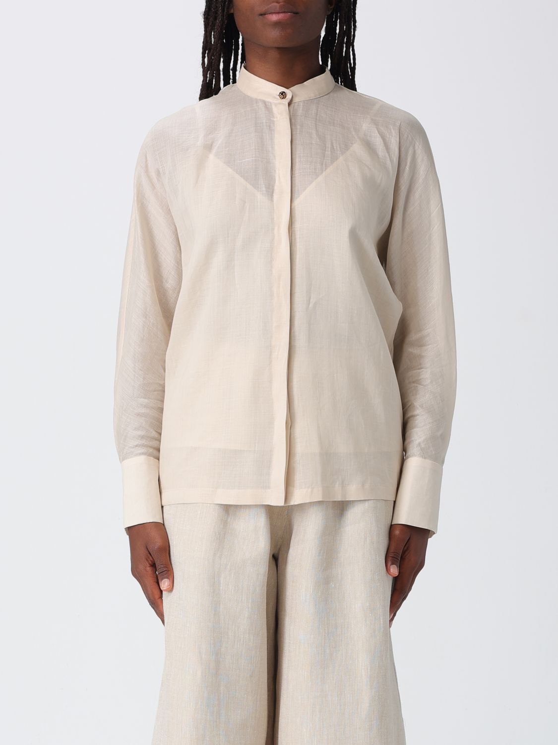 Max Mara Studio Shirt Woman Beige MAX MARA STUDIO