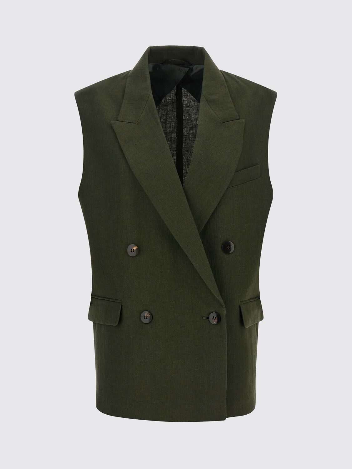 Max Mara Studio Waistcoat Woman Green MAX MARA STUDIO
