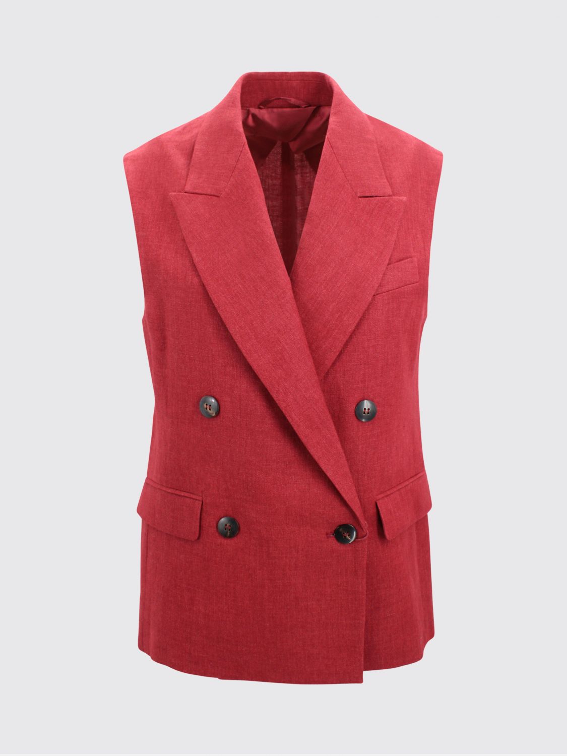 Max Mara Studio Waistcoat Woman Brown MAX MARA STUDIO