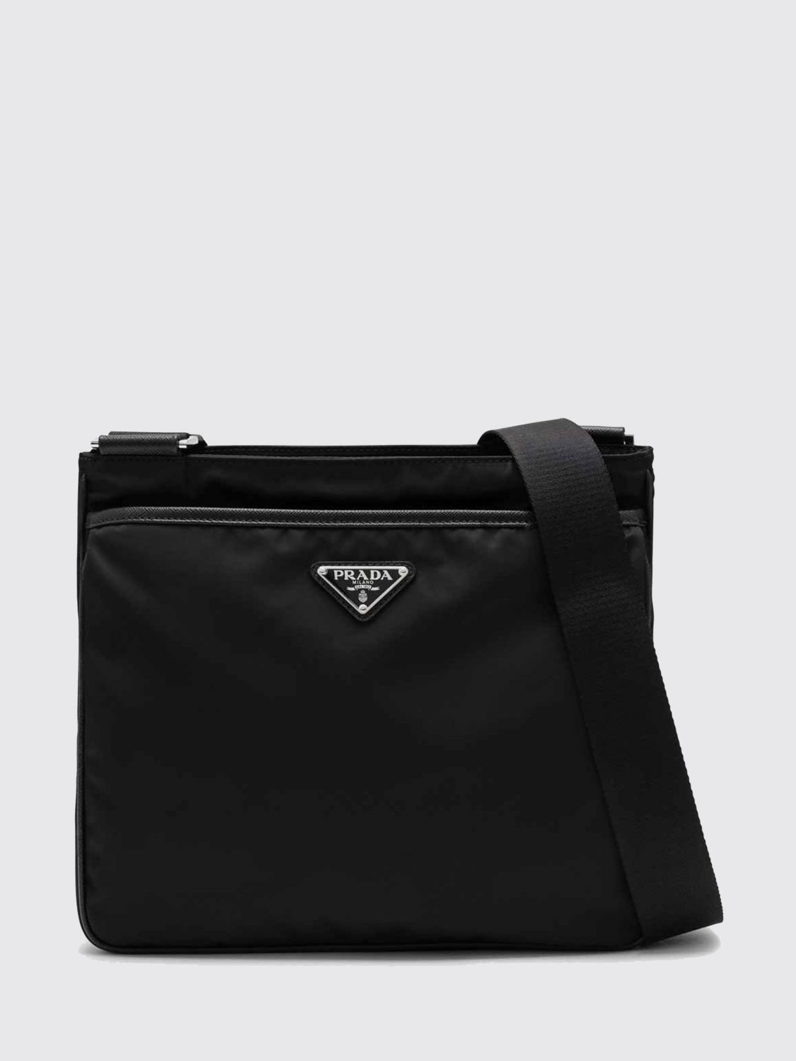 Prada Men Prada Re-Nylon Triangle Logo Messenger Bag PRADA