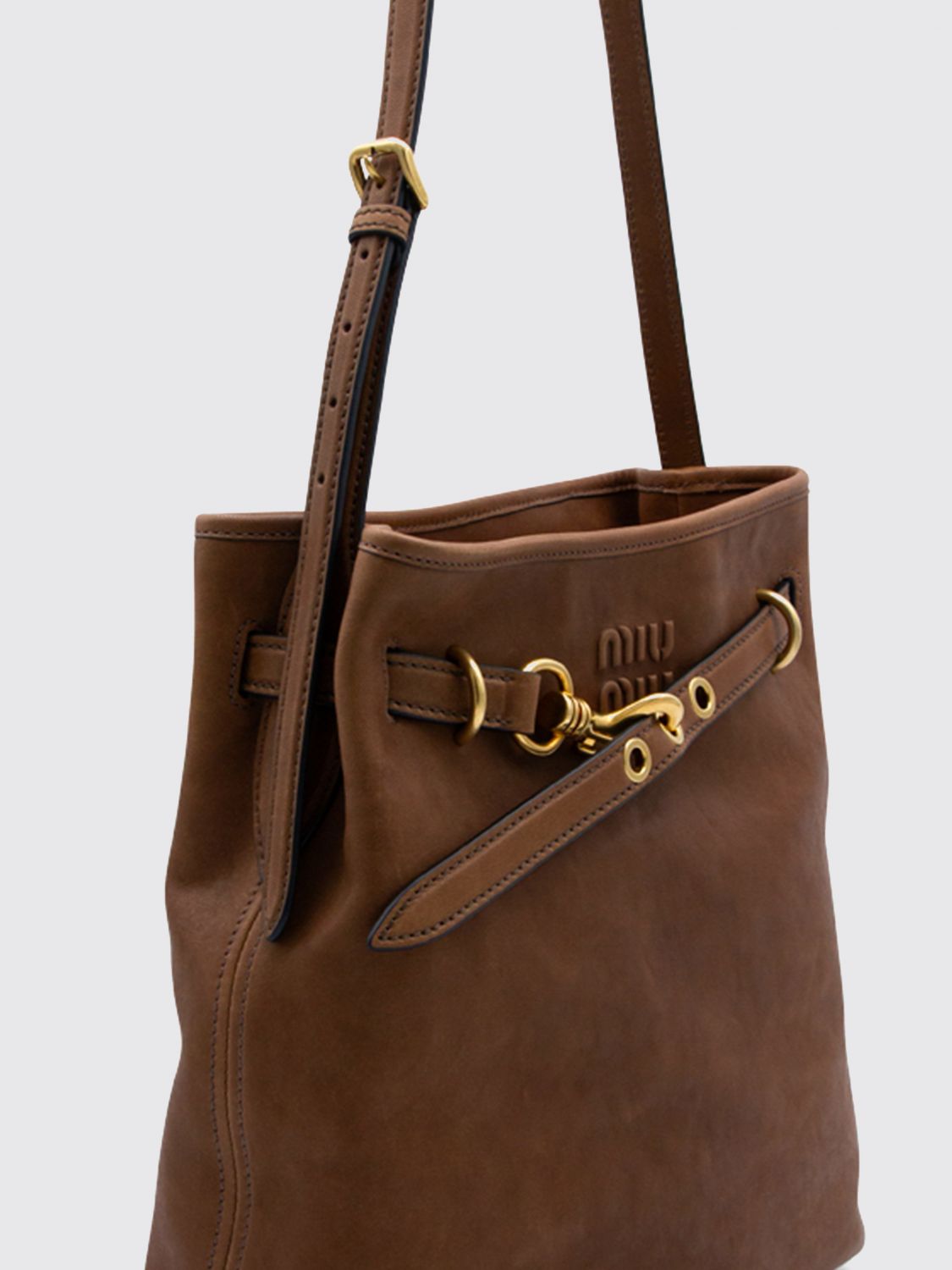 Miu Miu Shoulder Bag Woman Brown MIU MIU