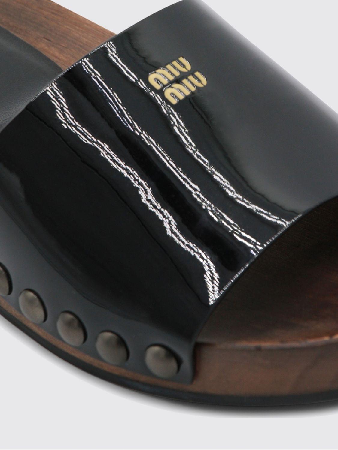 Miu Miu Heeled Sandal Woman Black MIU MIU