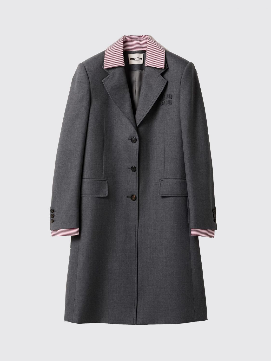 Miu Miu Coat Woman Charcoal MIU MIU