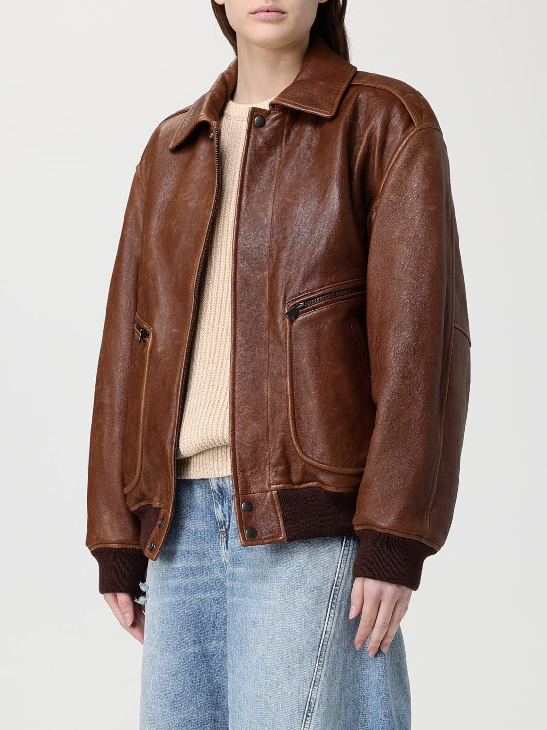 Saint Laurent Jacket Woman Brown SAINT LAURENT