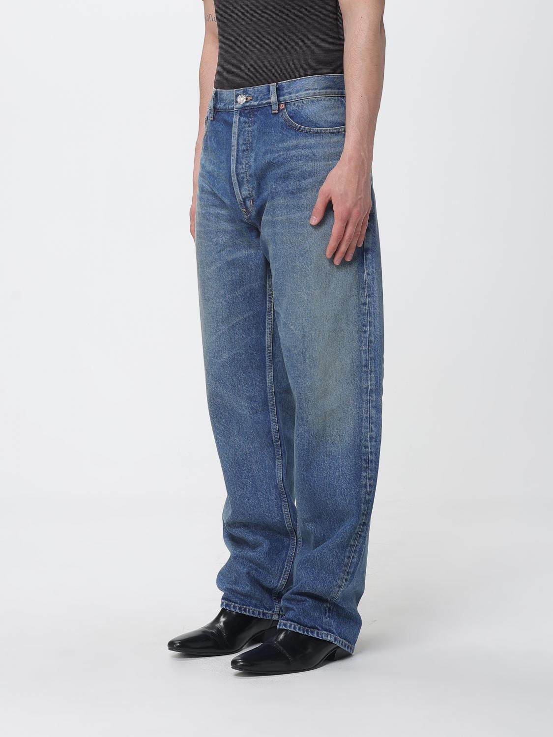 Saint Laurent Men Cotton Denim Baggy Jeans Saint Laurent SAINT LAURENT