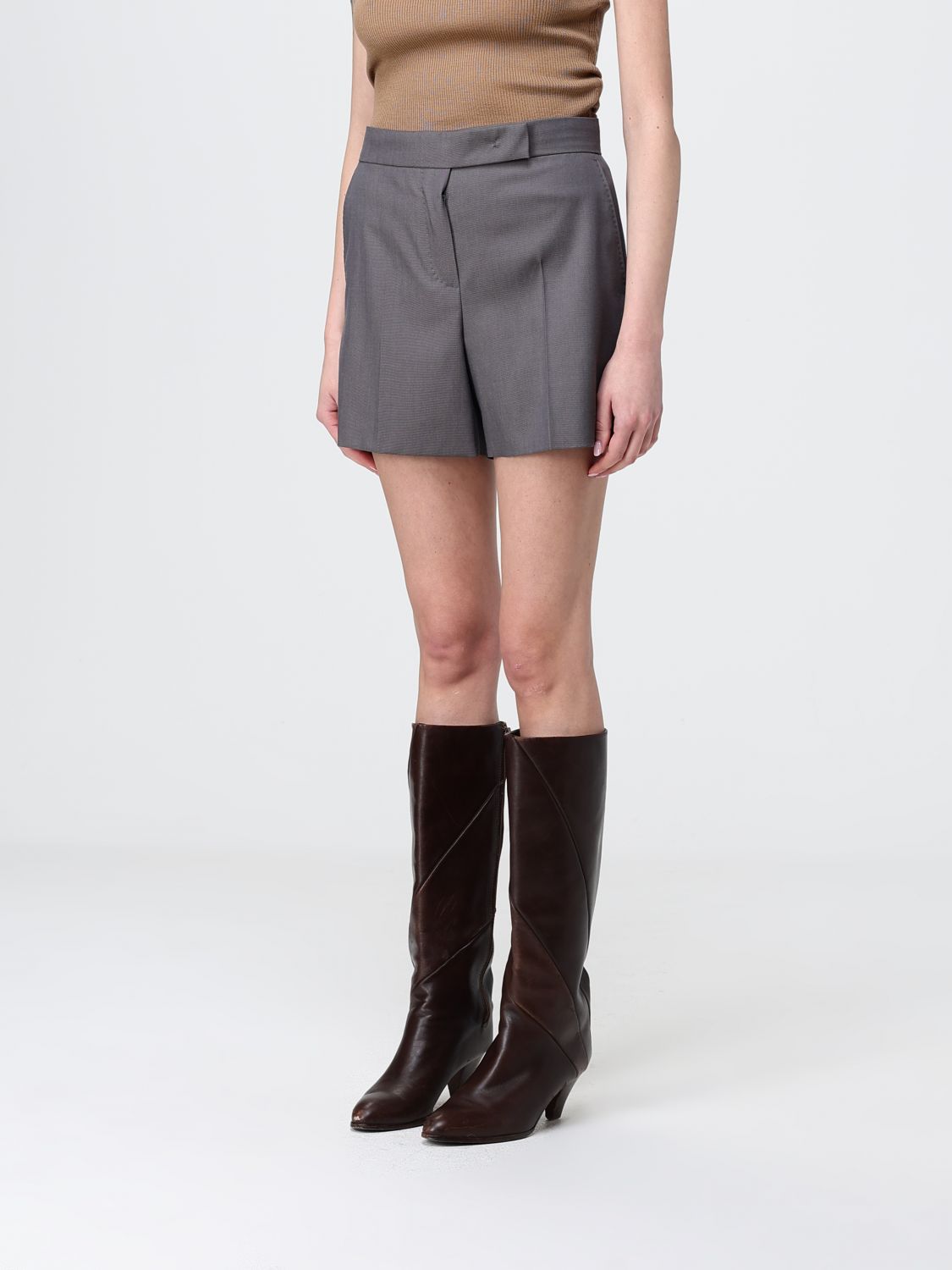 Max Mara Shorts Woman Grey MAX MARA