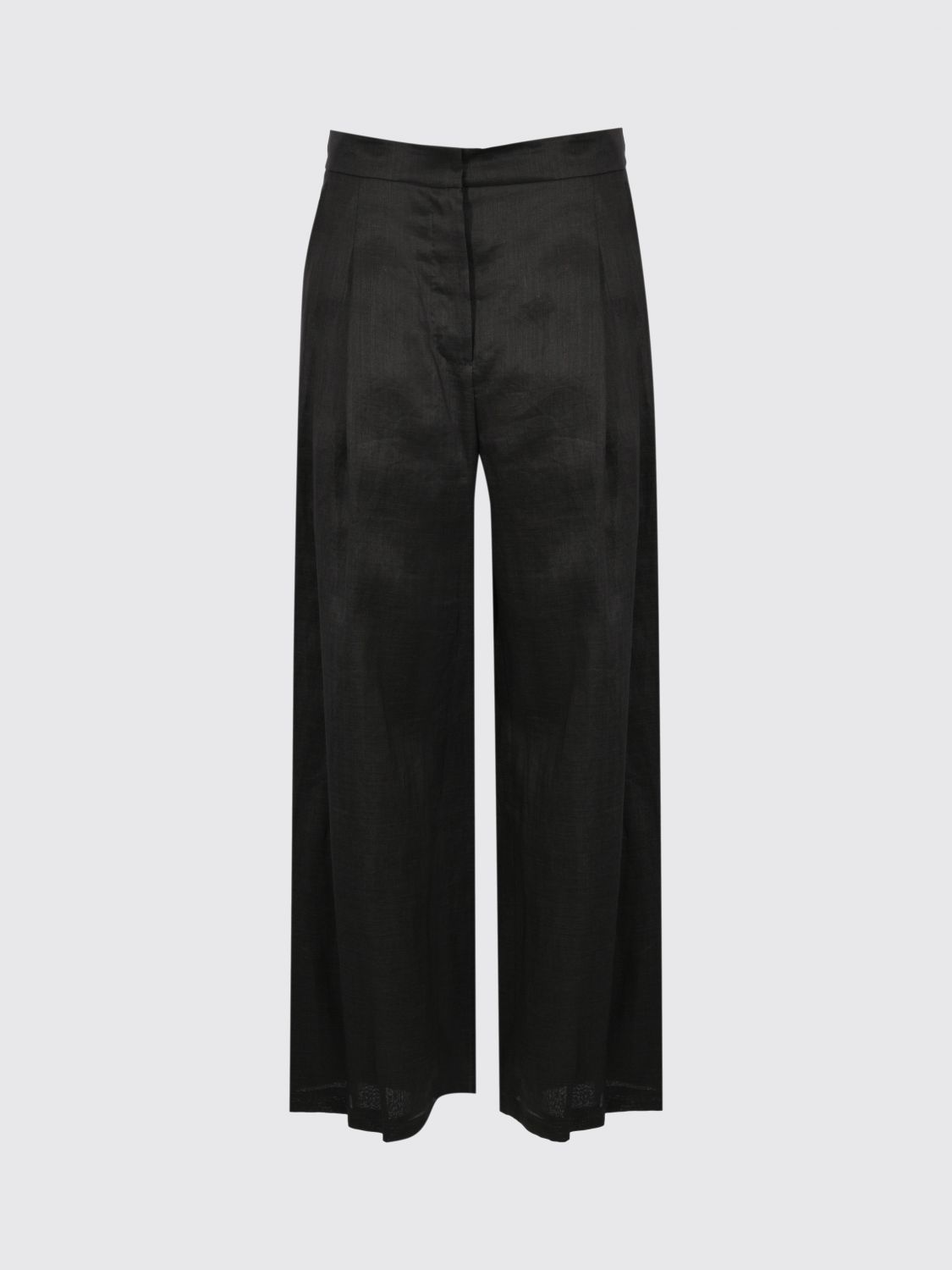 Max Mara Studio Women Cropped Linen Palazzo Trousers Max Mara Studio MAX MARA STUDIO