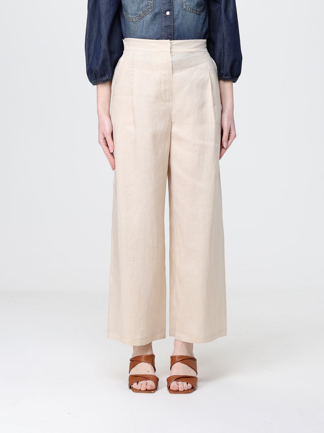 Max Mara Studio Pants Woman Brown MAX MARA STUDIO