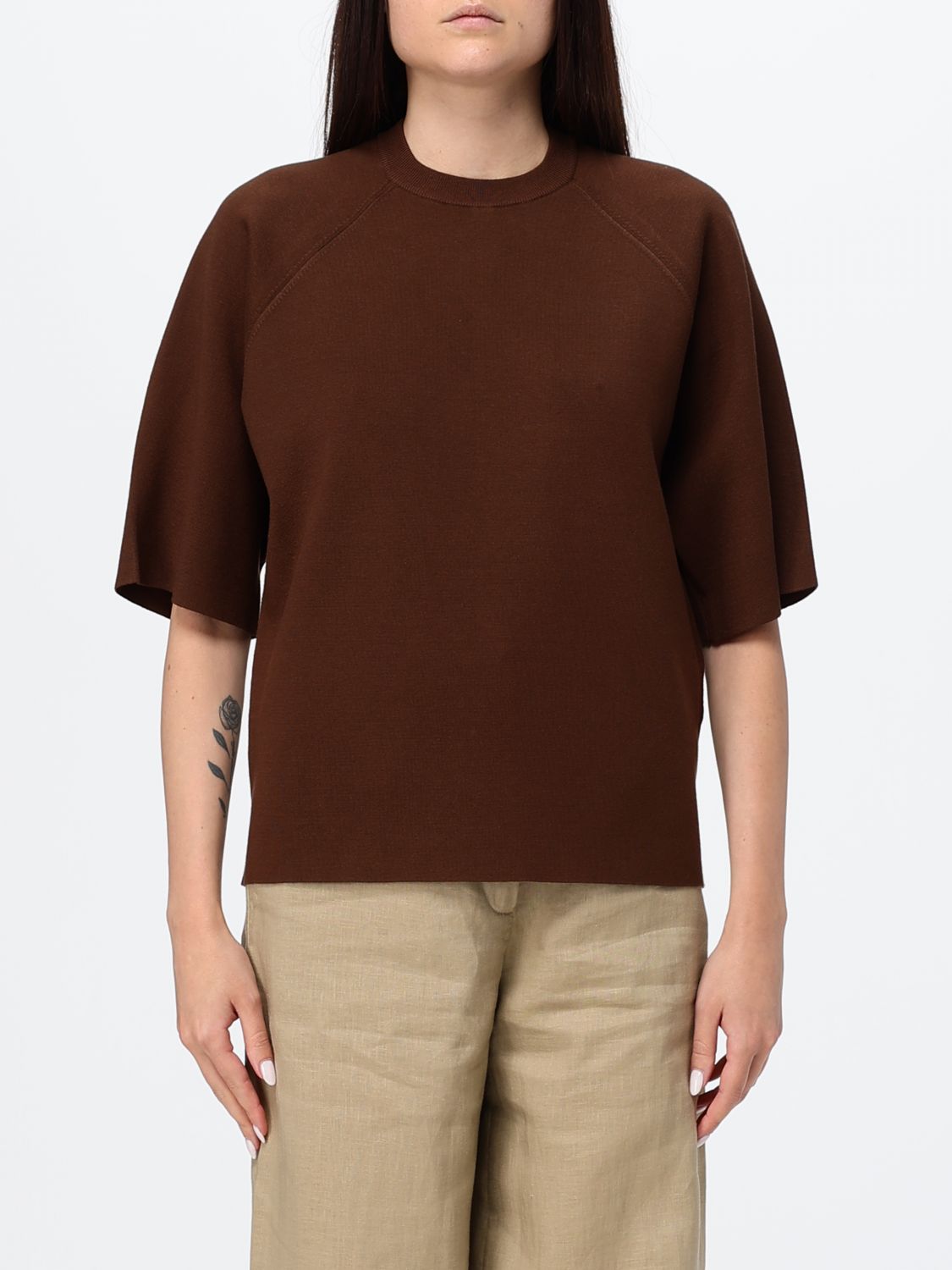 Max Mara Studio Sweater Woman Brown MAX MARA STUDIO