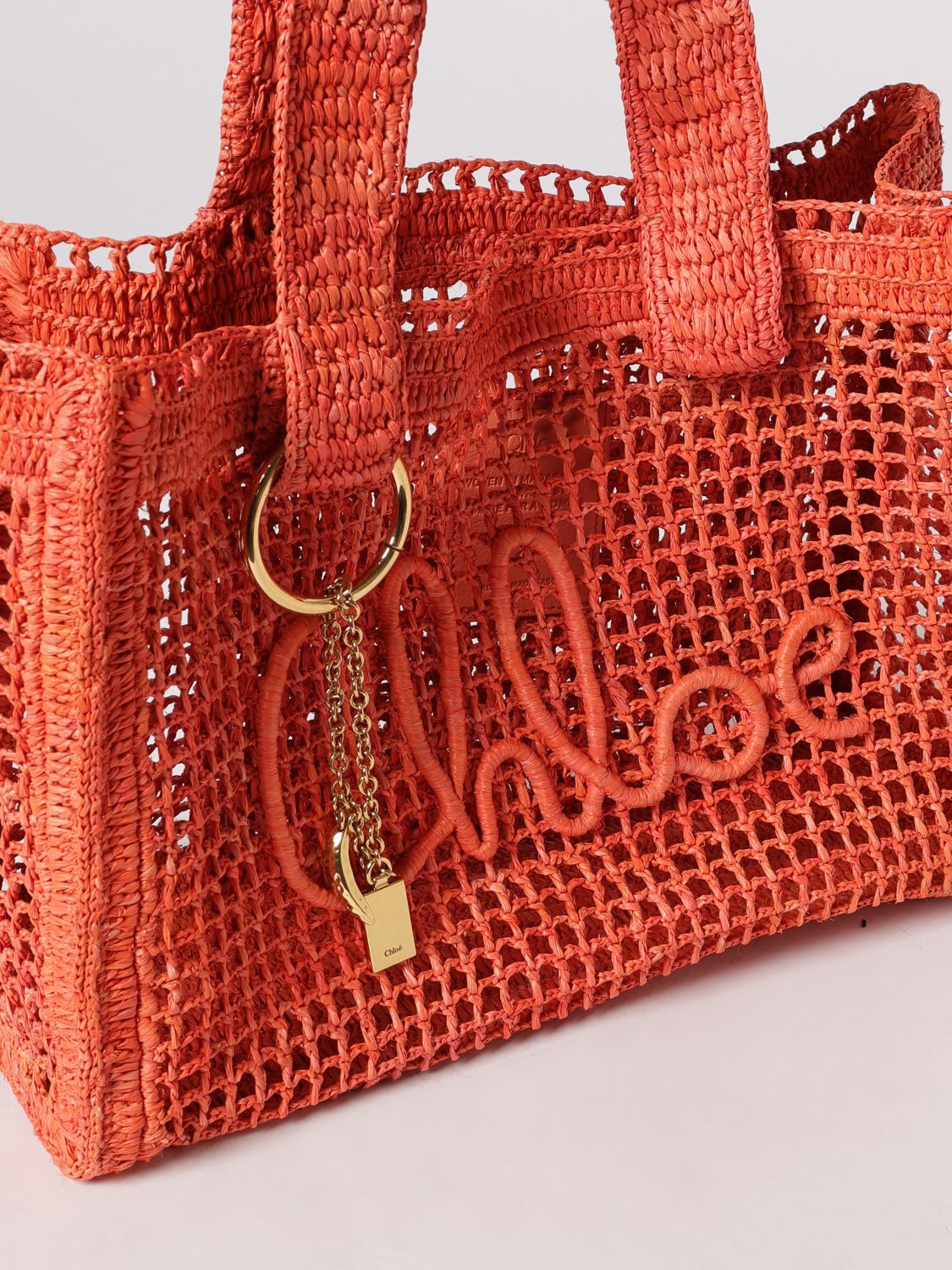 Chloé Women East-West Summer Banana Raffia Tote Bag CHLOE