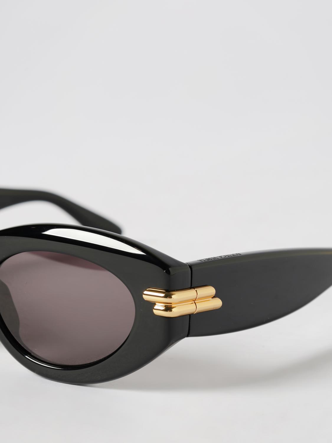 Bottega Veneta Mitre Cat-Eye Sunglasses In Acetate With Contrast Logo BOTTEGA VENETA