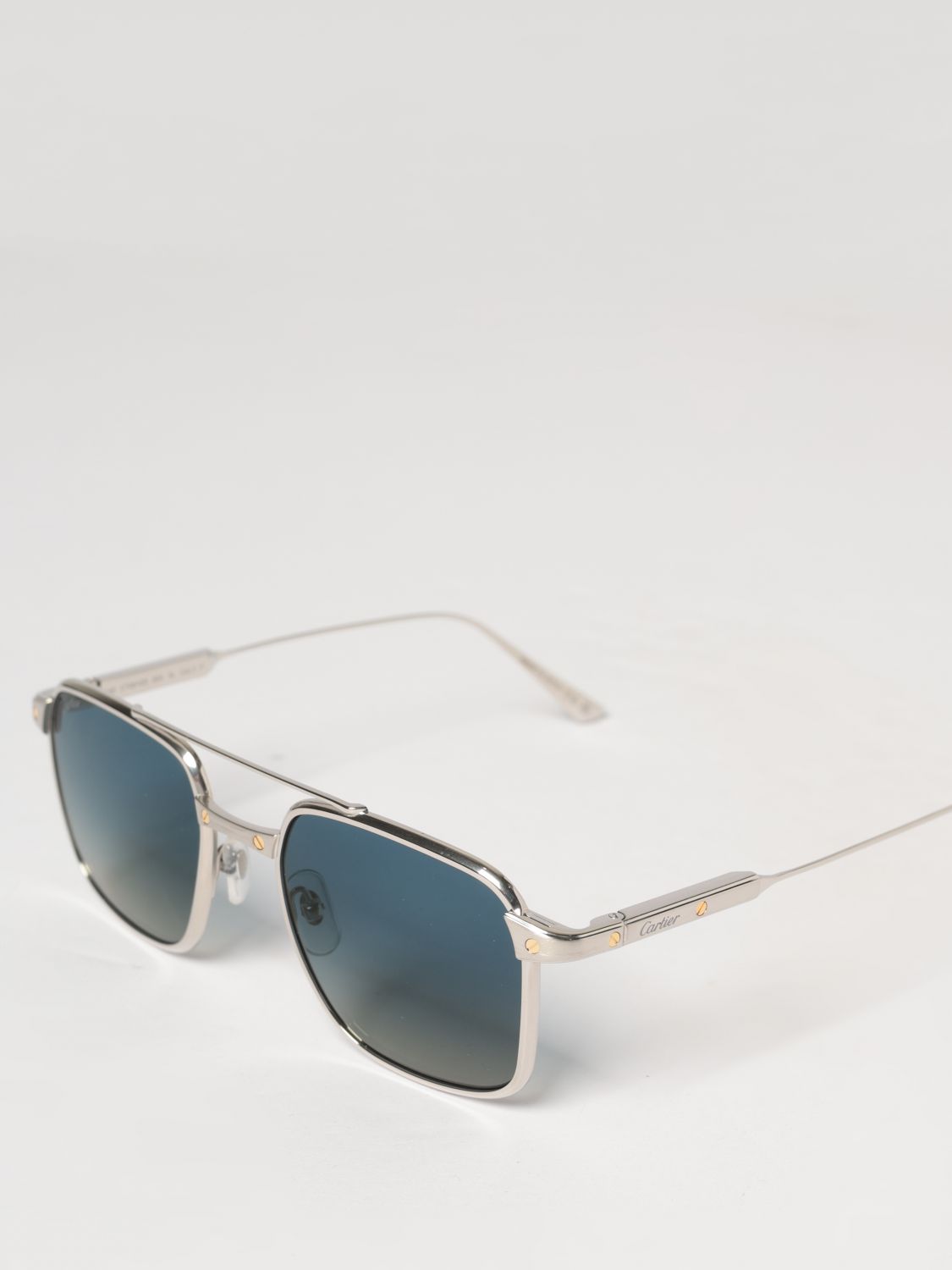 Cartier Sunglasses Men Silver CARTIER
