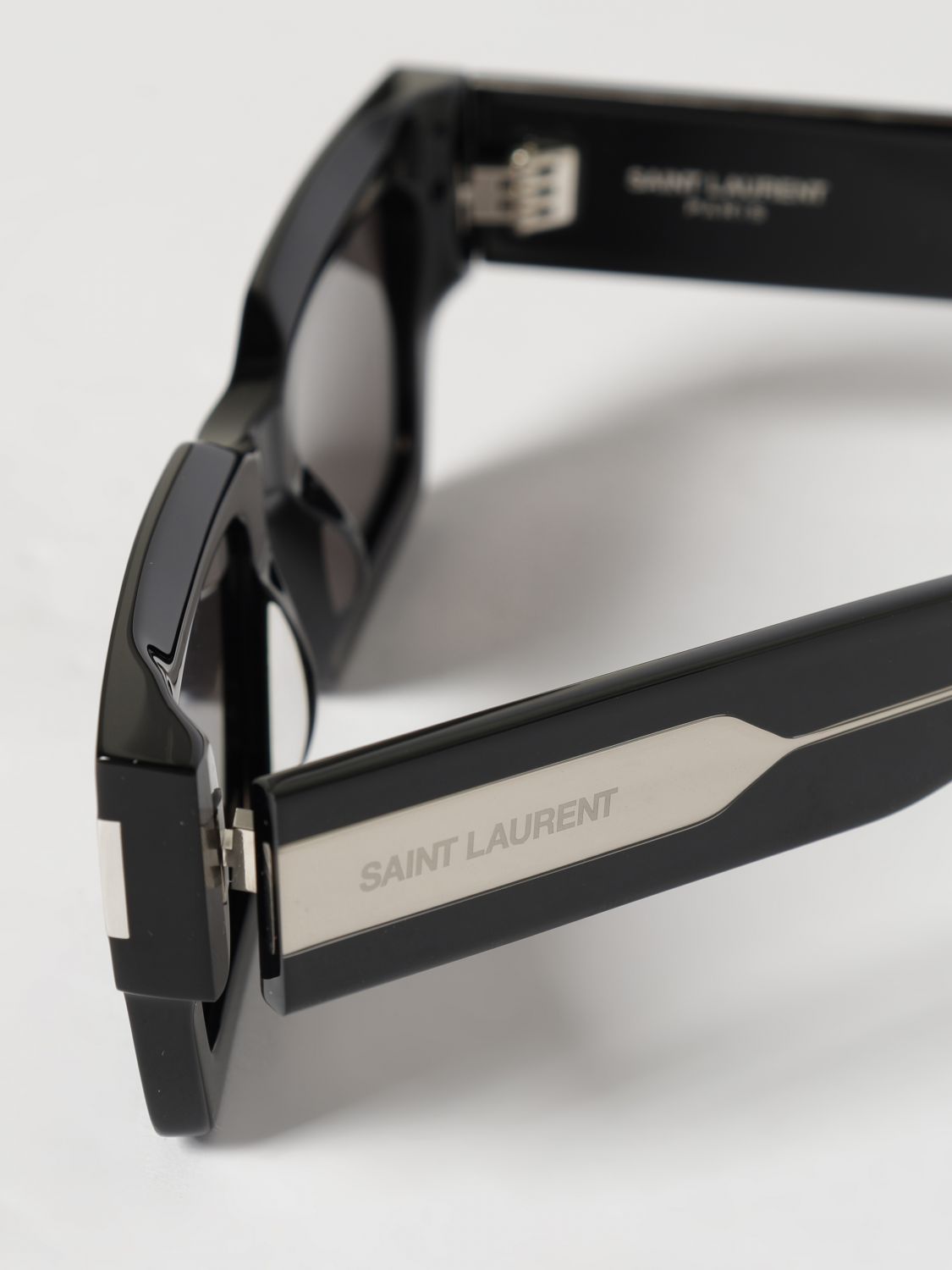 Saint Laurent Men Rectangular Acetate Sunglasses Saint Laurent With Logo Lettering SAINT LAURENT