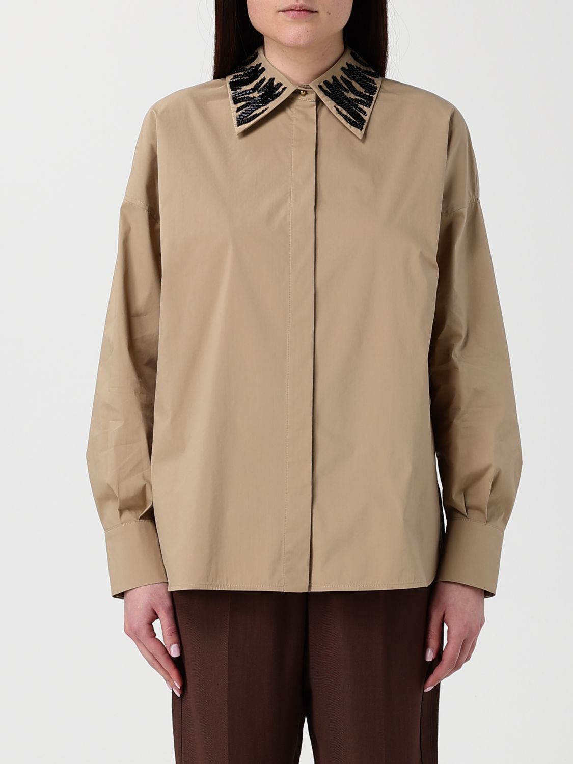 Max Mara Studio Shirt Woman Beige MAX MARA STUDIO