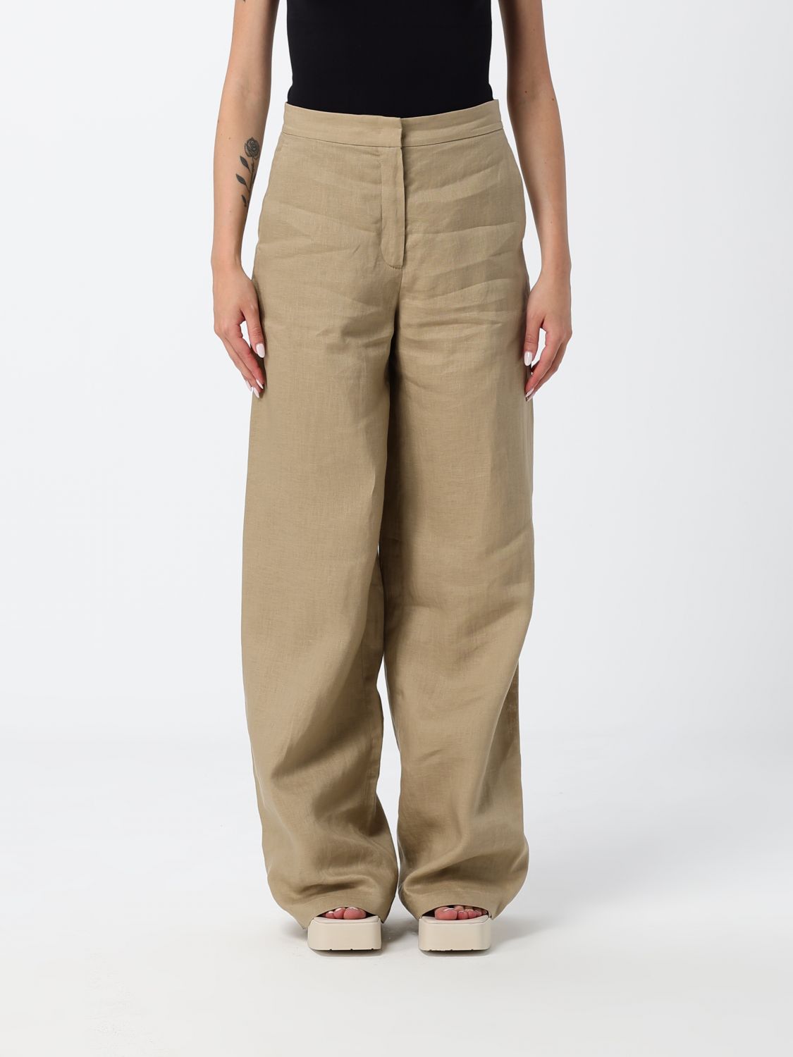 Max Mara Studio Pants Woman Brown MAX MARA STUDIO