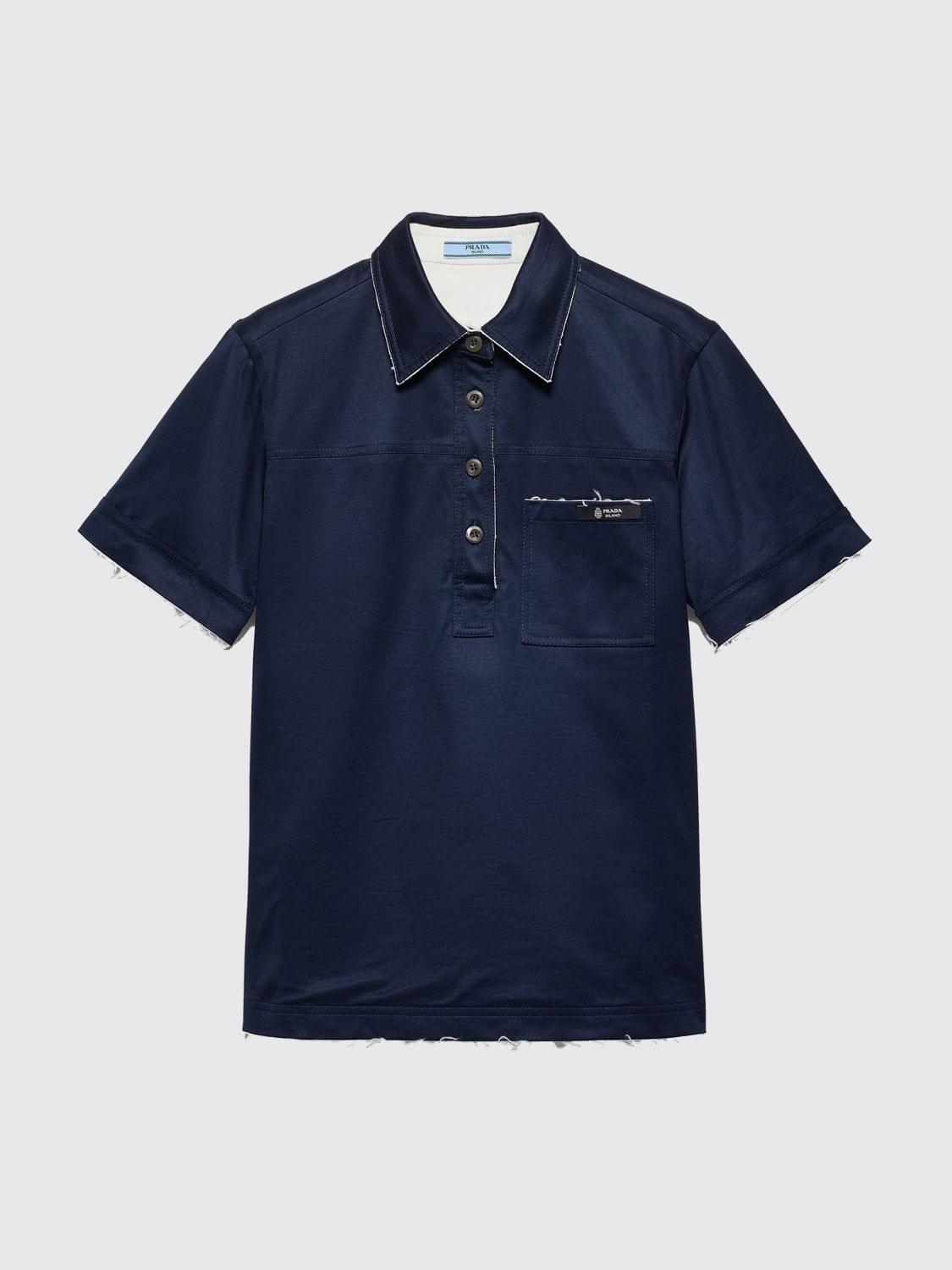 Prada Polo Shirt Woman Blue PRADA