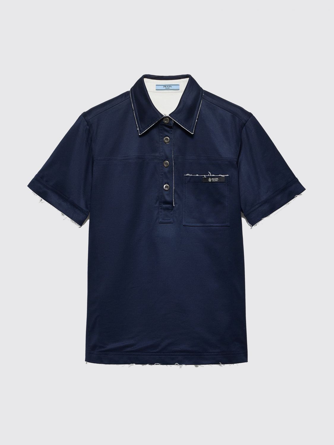 Prada Polo Shirt Woman Blue PRADA