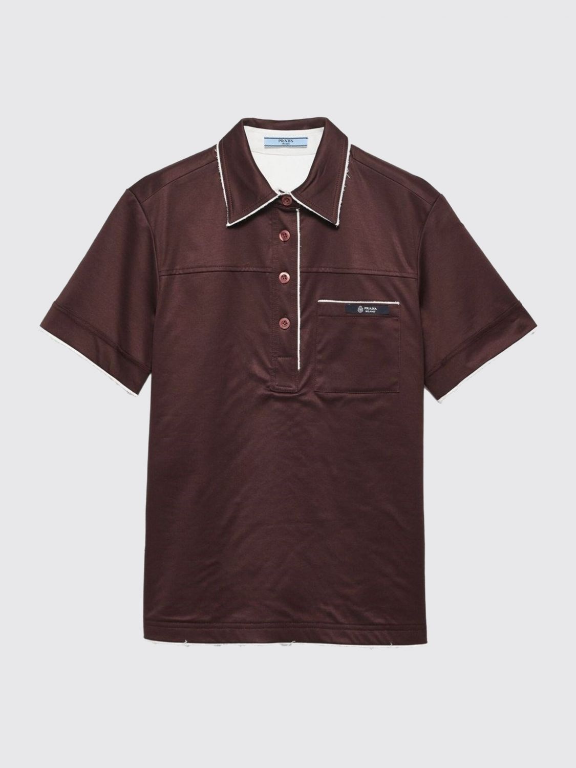 Prada Polo Shirt Woman Burgundy PRADA