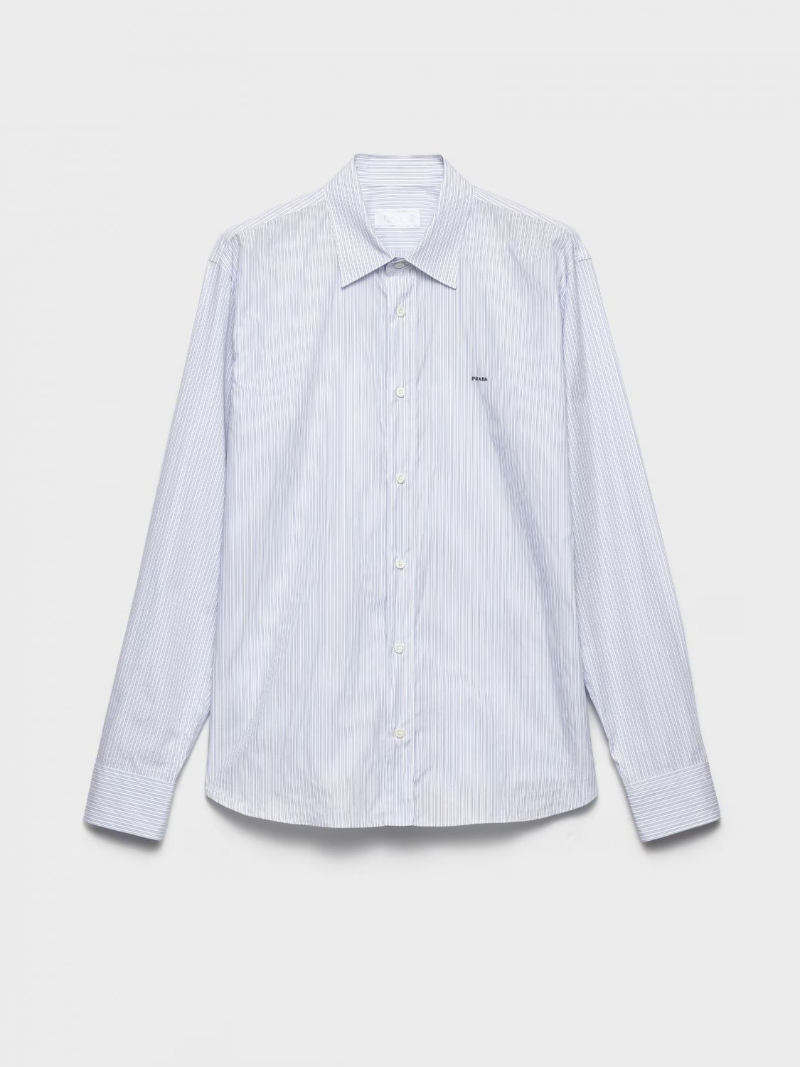 Prada Shirt Men Gnawed Blue PRADA