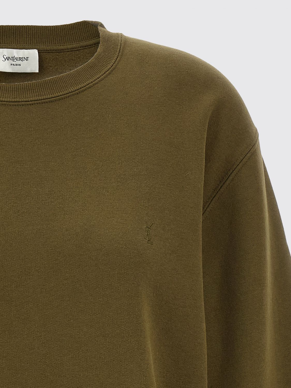 Saint Laurent Sweatshirt Woman Green SAINT LAURENT