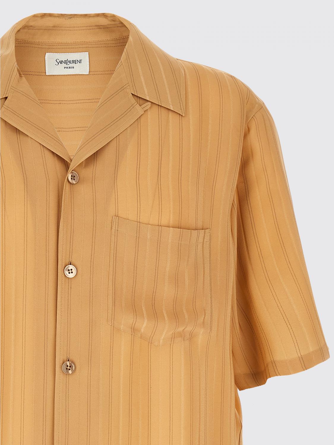 Saint Laurent Shirt Men Beige SAINT LAURENT