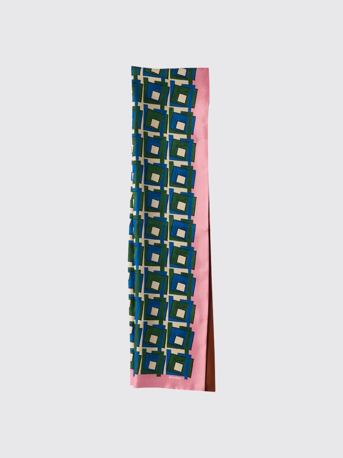 Miu Miu Women Miu Miu Women Miu Miu Printed Silk Foulard MIU MIU