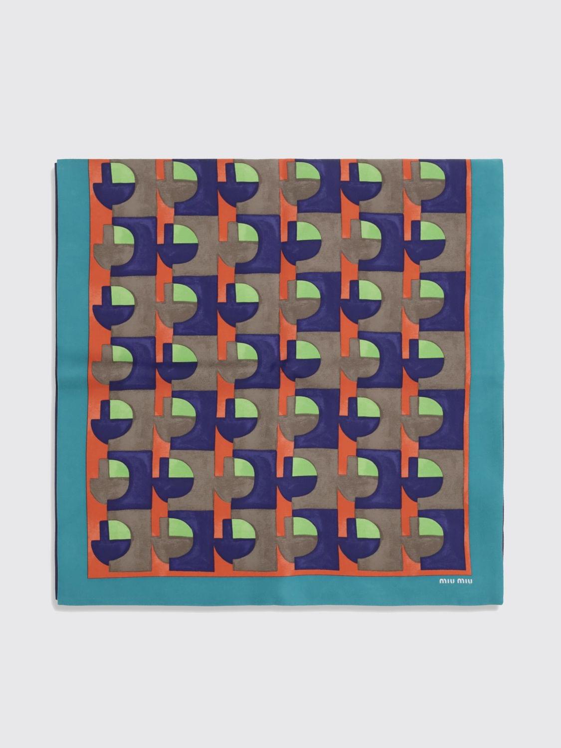Miu Miu Women Miu Miu Women Miu Miu Printed Silk Foulard MIU MIU