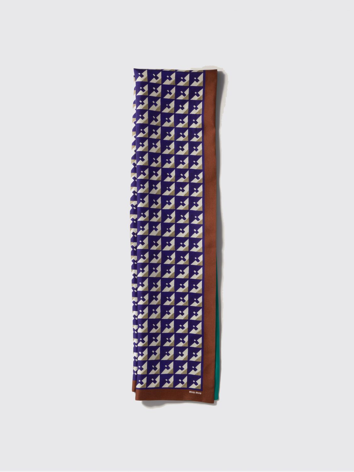 Miu Miu Neck Scarf Woman Tobacco MIU MIU