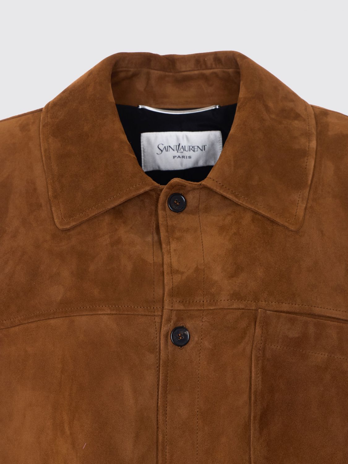 Saint Laurent Jacket Men Brown SAINT LAURENT
