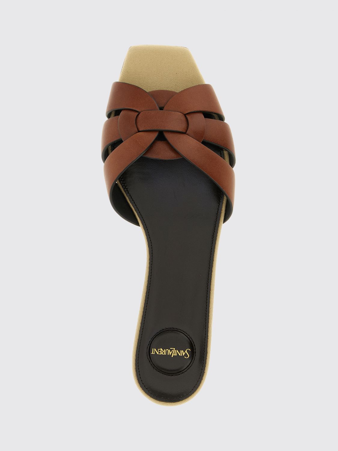 Saint Laurent Heeled Sandal Woman Brown