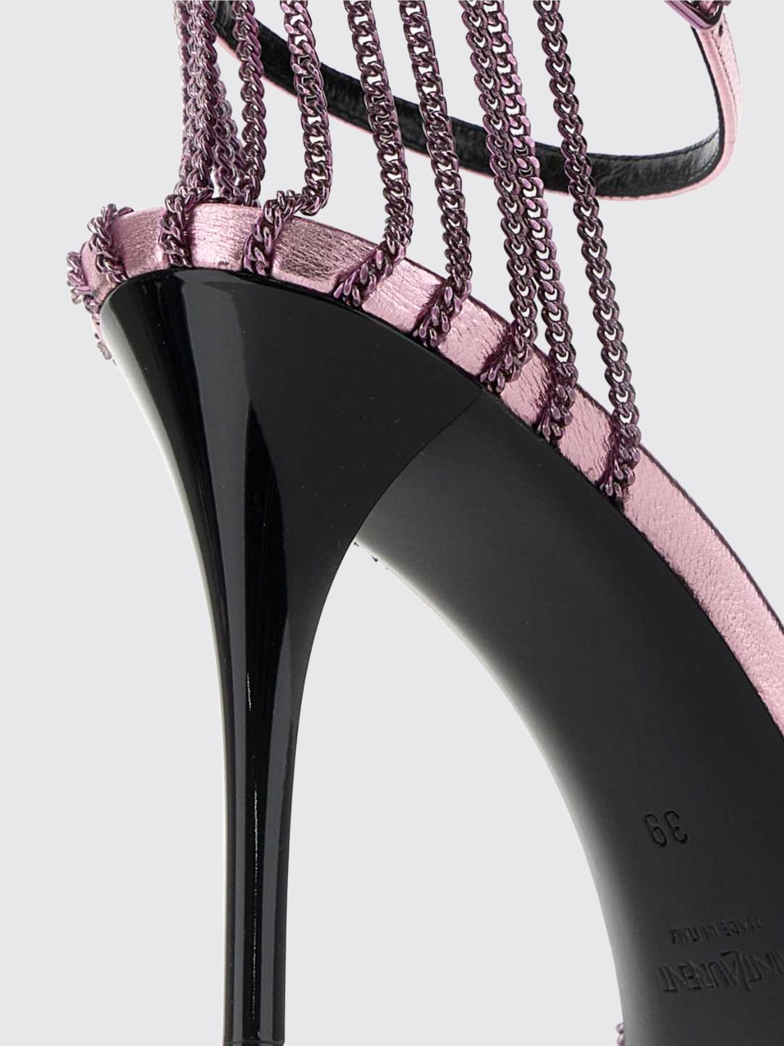 Saint Laurent Heeled Sandal Woman Grey SAINT LAURENT