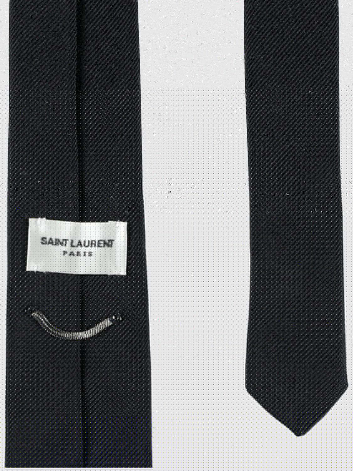 Saint Laurent Tie Men Black SAINT LAURENT