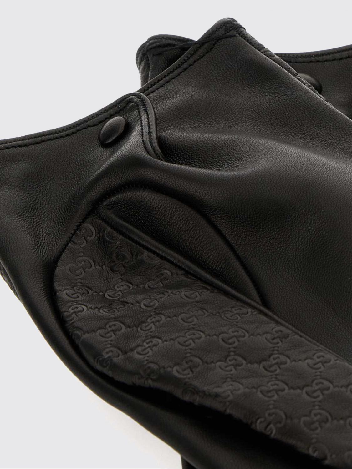 Gucci Gloves Men Black GUCCI