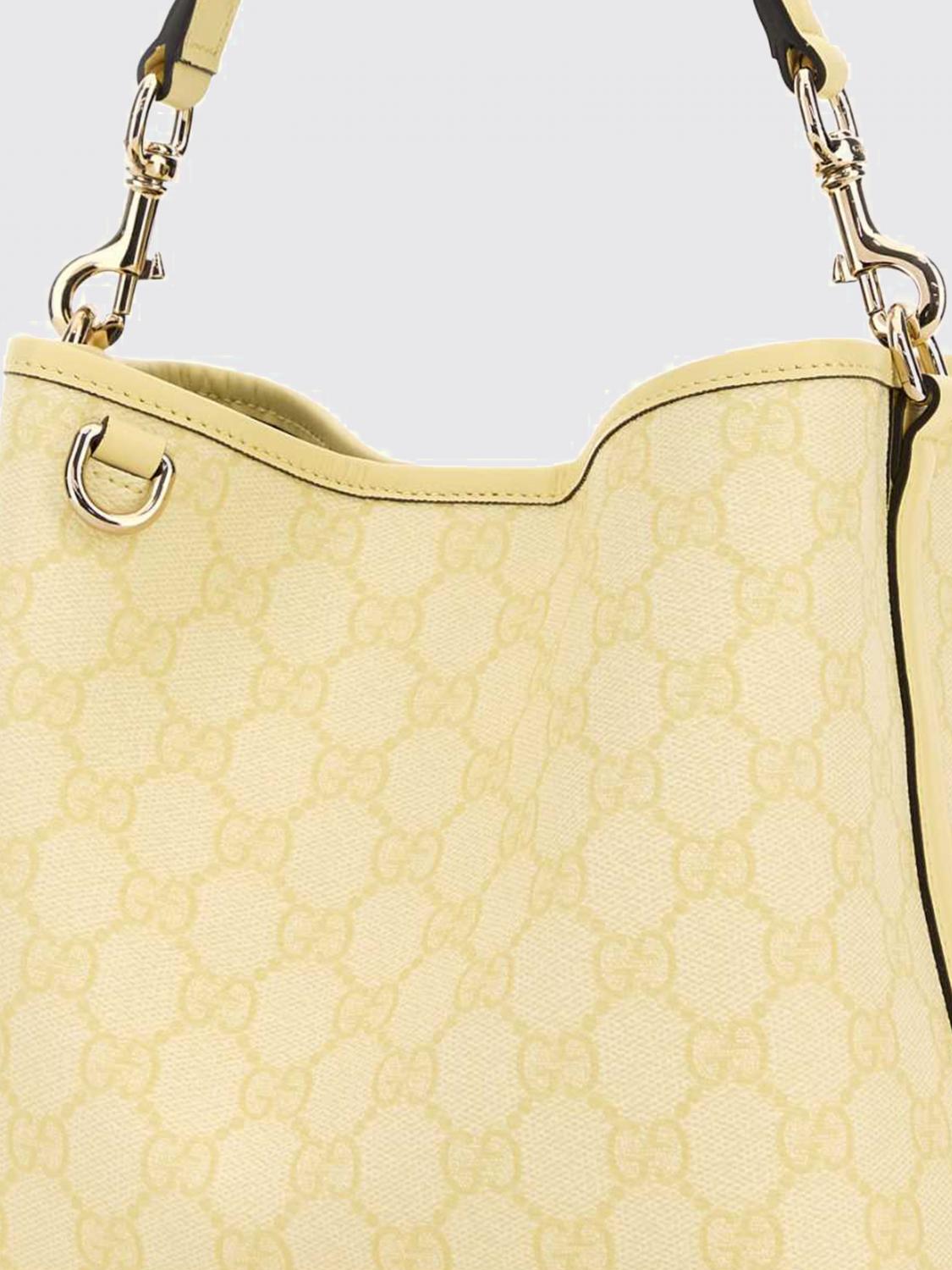 Gucci Women Gucci Gg Emblem Grained Coated Cotton Bag With All Over Gg Monogram GUCCI
