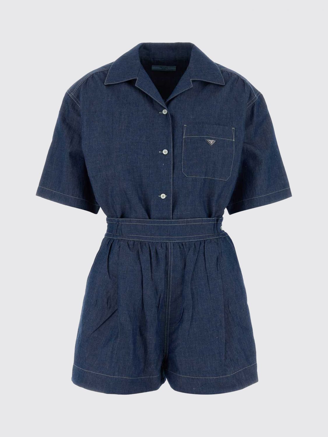 Prada Jumpsuit Woman Gnawed Blue PRADA