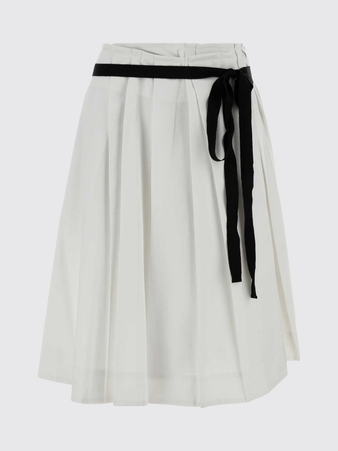 Prada Women Re-Nylon Gabardine And Cotton Midi Skirt Prada PRADA
