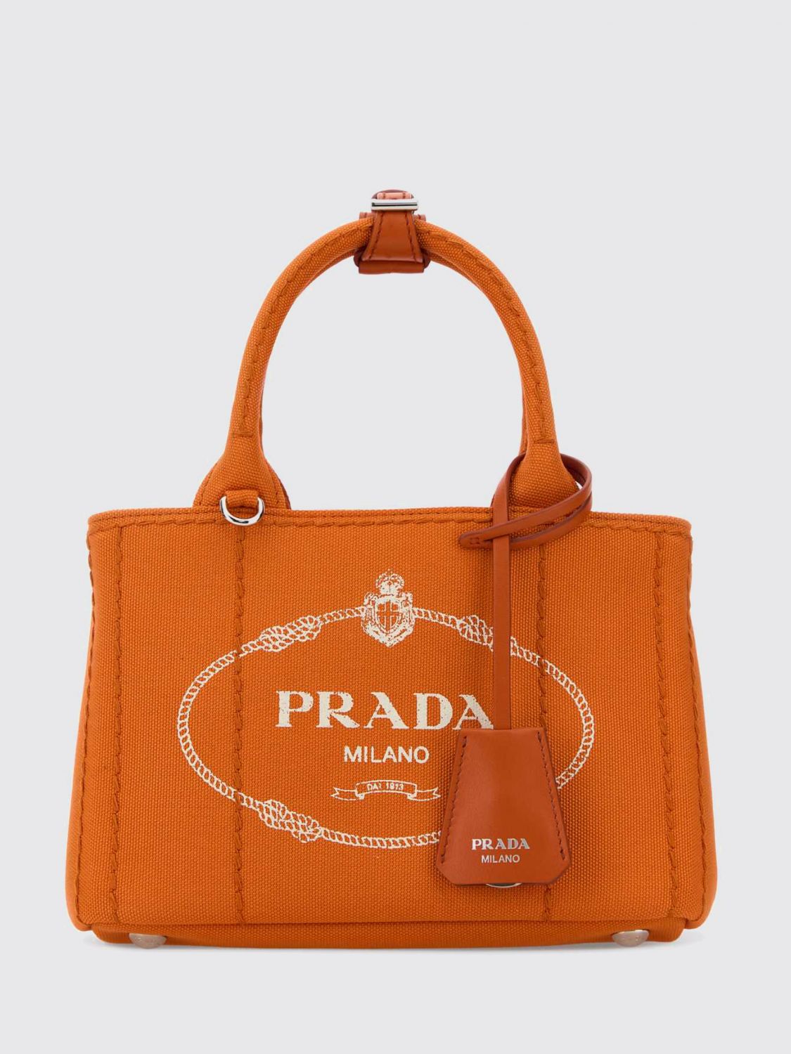 Prada Women Prada Women Mini Jardinii¨Re Canvas Bag With Printed Logo Prada PRADA