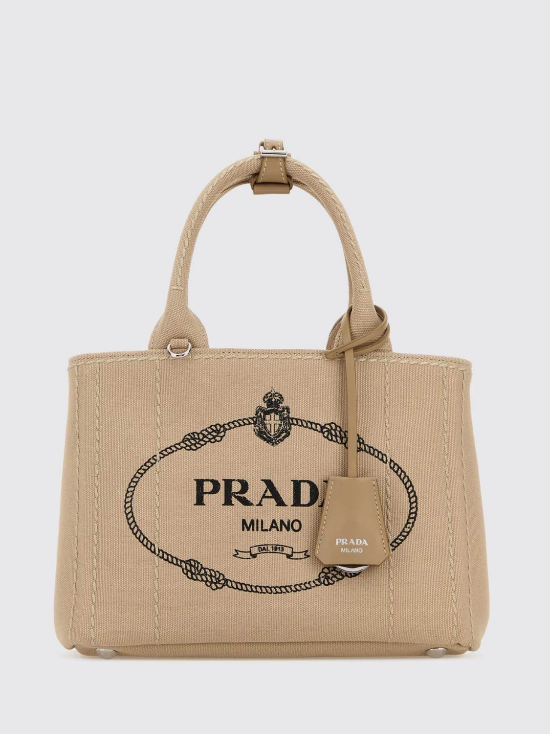 Prada Women Prada Women Printed Logo Canvas Jardinii¨Re Bag Prada PRADA