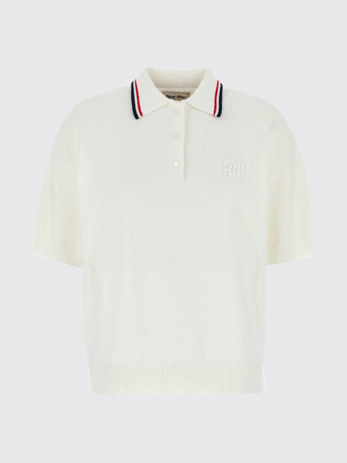 Miu Miu Polo Shirt Woman White MIU MIU