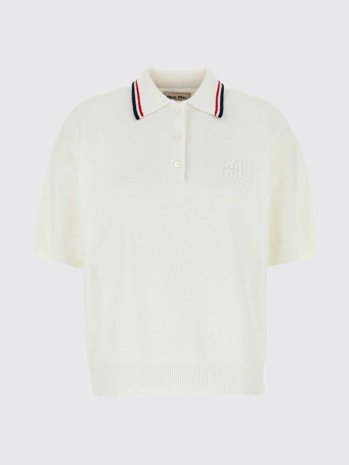 Miu Miu Polo Shirt Woman White MIU MIU