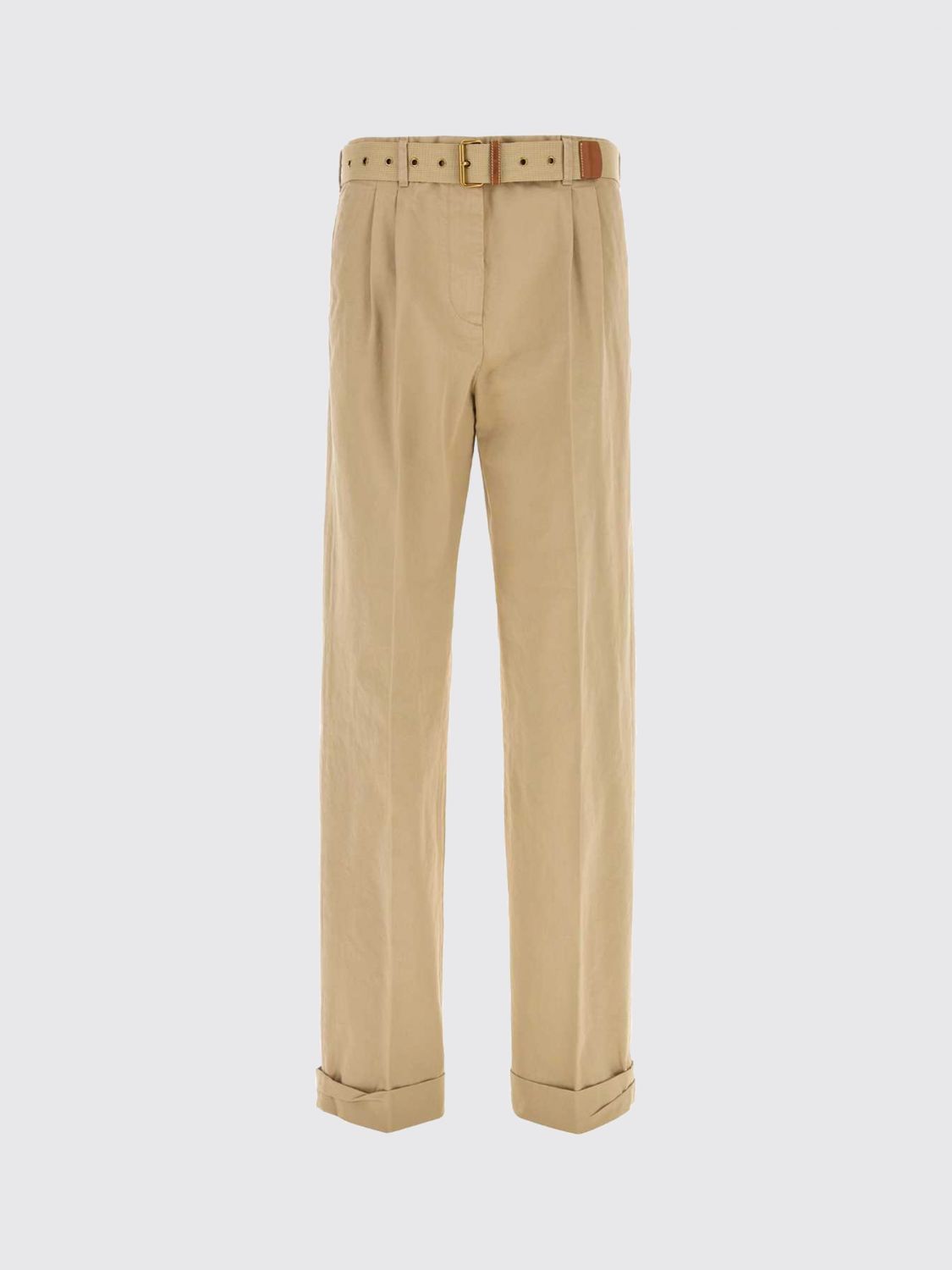 Miu Miu Pants Woman Beige MIU MIU