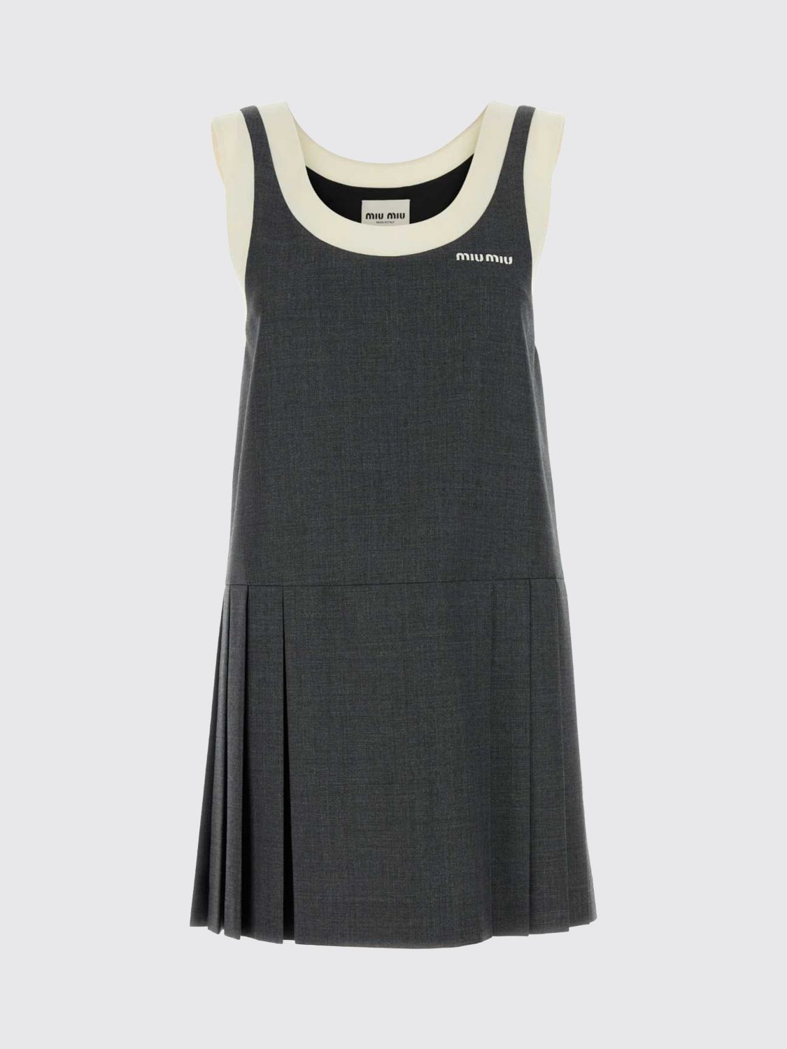 Miu Miu Dress Woman Grey MIU MIU
